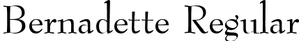 Bernadette Regular font - Bernadette Regular.ttf