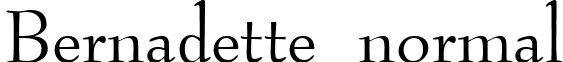 Bernadette normal font - bernadetteregular.ttf