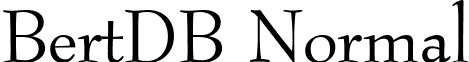 BertDB Normal font - BertDBNormal.ttf