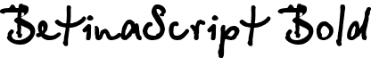 BetinaScript Bold font - BETINA.ttf
