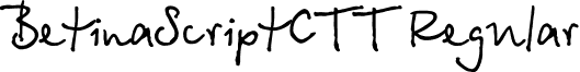 BetinaScriptCTT Regular font - BetinaScriptCTT Regular.ttf