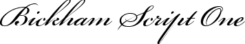 Bickham Script One font - BickhamScriptOne.ttf