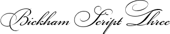 Bickham Script Three font - BickhamScriptThree.ttf