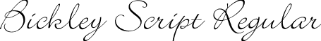 Bickley Script Regular font - BickleyScript.ttf