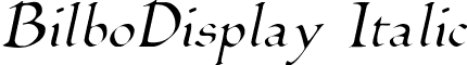 BilboDisplay Italic font - BILBOI.ttf