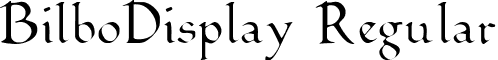 BilboDisplay Regular font - bilbo.ttf