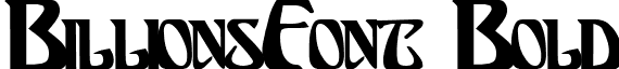 BillionsFont Bold font - BillionsFontBold.ttf