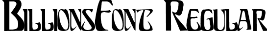 BillionsFont Regular font - BillionsFontRegularttcon.ttf