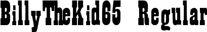 BillyTheKid65 Regular font - BillyTheKid65Regularttext.ttf