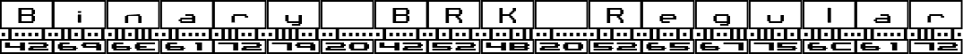 Binary BRK Regular font - BinaryBRK.ttf