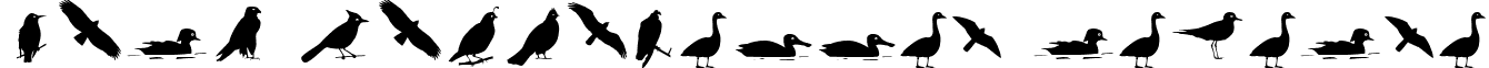 Bird Silhouettes reverse font - BirdSilhouettesreverse.ttf