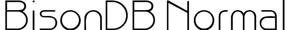 BisonDB Normal font - BisonDBNormal.ttf