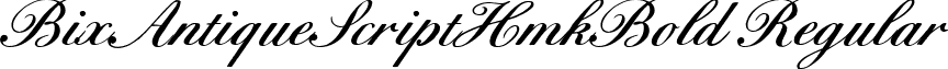 BixAntiqueScriptHmkBold Regular font - BIXASHB.ttf