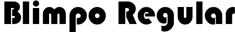 Blimpo Regular font - blimpo.ttf