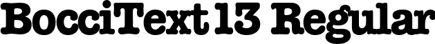 BocciText13 Regular font - BocciText13Regularttext.ttf