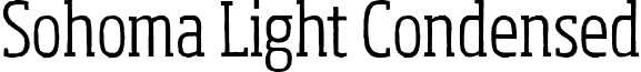 Sohoma Light Condensed font - sohoma_light.ttf