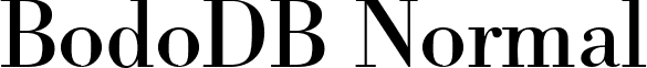 BodoDB Normal font - BodoDBNormal.ttf