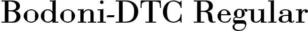 Bodoni-DTC Regular font - BodoniRoman.ttf