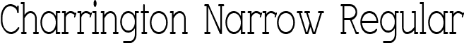 Charrington Narrow Regular font - Charnarr.ttf