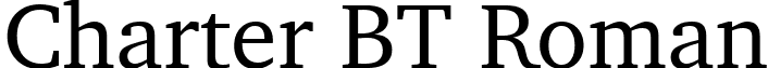 Charter BT Roman font - CharterBT.ttf