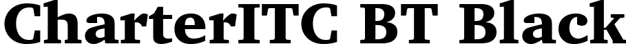 CharterITC BT Black font - CharterITCBlackBT.ttf