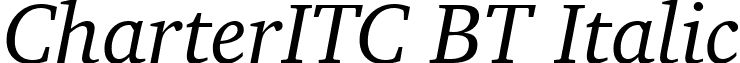 CharterITC BT Italic font - CharterITCItalicBT.ttf