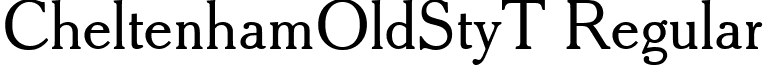 CheltenhamOldStyT Regular font - CheltenhamOldStyT.ttf