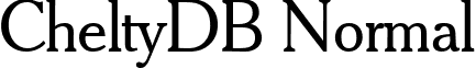 CheltyDB Normal font - CheltyDBNormal.ttf