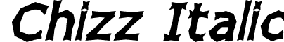 Chizz Italic font - ChizzItalic.ttf