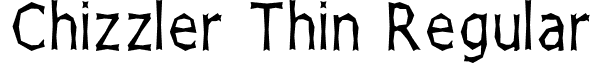 Chizzler Thin Regular font - Chizthin.ttf