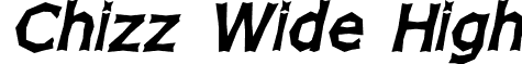 Chizz Wide High font - ChizzWideHighItalic.ttf