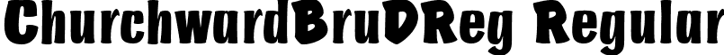 ChurchwardBruDReg Regular font - ChurchwardBruDReg.ttf