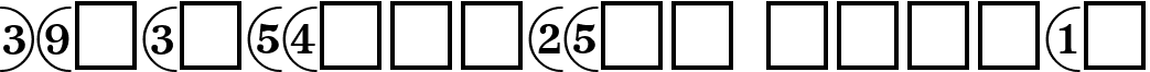 CircledNumbers Normal font - CINN.ttf