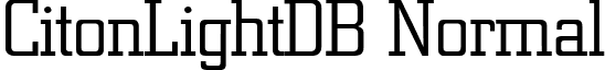 CitonLightDB Normal font - CitonLightDBNormal.ttf