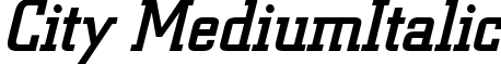 City MediumItalic font - CityMediumItalic.ttf