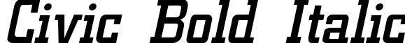 Civic Bold Italic font - CivicBoldItalic.ttf