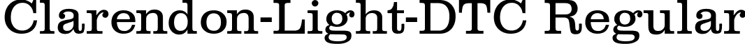 Clarendon-Light-DTC Regular font - clarenda.ttf