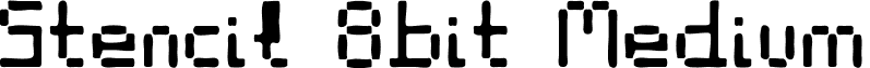 Stencil 8bit Medium font - Stencil 8bit - font by PistoCasero.ttf