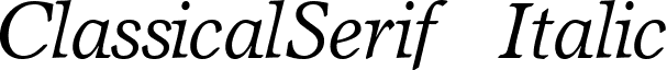 ClassicalSerif Italic font - CLASERI.ttf