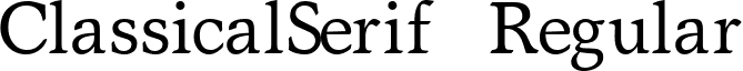 ClassicalSerif Regular font - CLASER.ttf