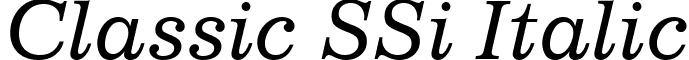 Classic SSi Italic font - ClassicSSiItalic.ttf