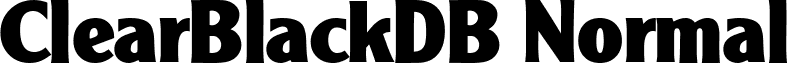 ClearBlackDB Normal font - ClearBlackDBNormal.ttf