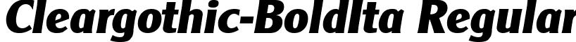 Cleargothic-BoldIta Regular font - Cleargothic-BoldIta.ttf