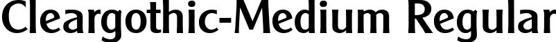 Cleargothic-Medium Regular font - Cleargothic-Medium.ttf