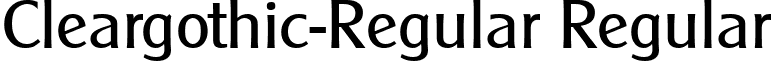 Cleargothic-Regular Regular font - Cleargothic-Regular.ttf