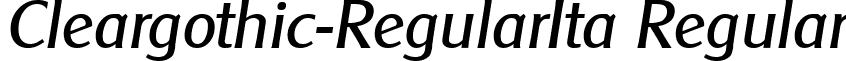 Cleargothic-RegularIta Regular font - Cleargothic-RegularIta.ttf
