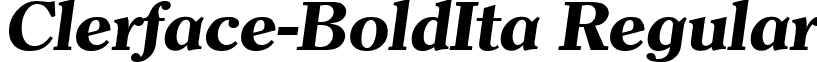 Clerface-BoldIta Regular font - Clerface-BoldIta.ttf