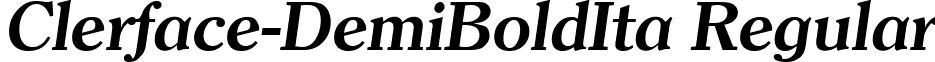 Clerface-DemiBoldIta Regular font - Clerface-DemiBoldIta.ttf