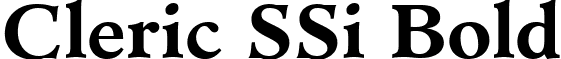 Cleric SSi Bold font - ClericSSiBold.ttf