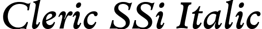 Cleric SSi Italic font - ClericSSiItalic.ttf